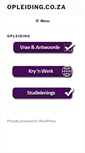 Mobile Screenshot of opleiding.co.za